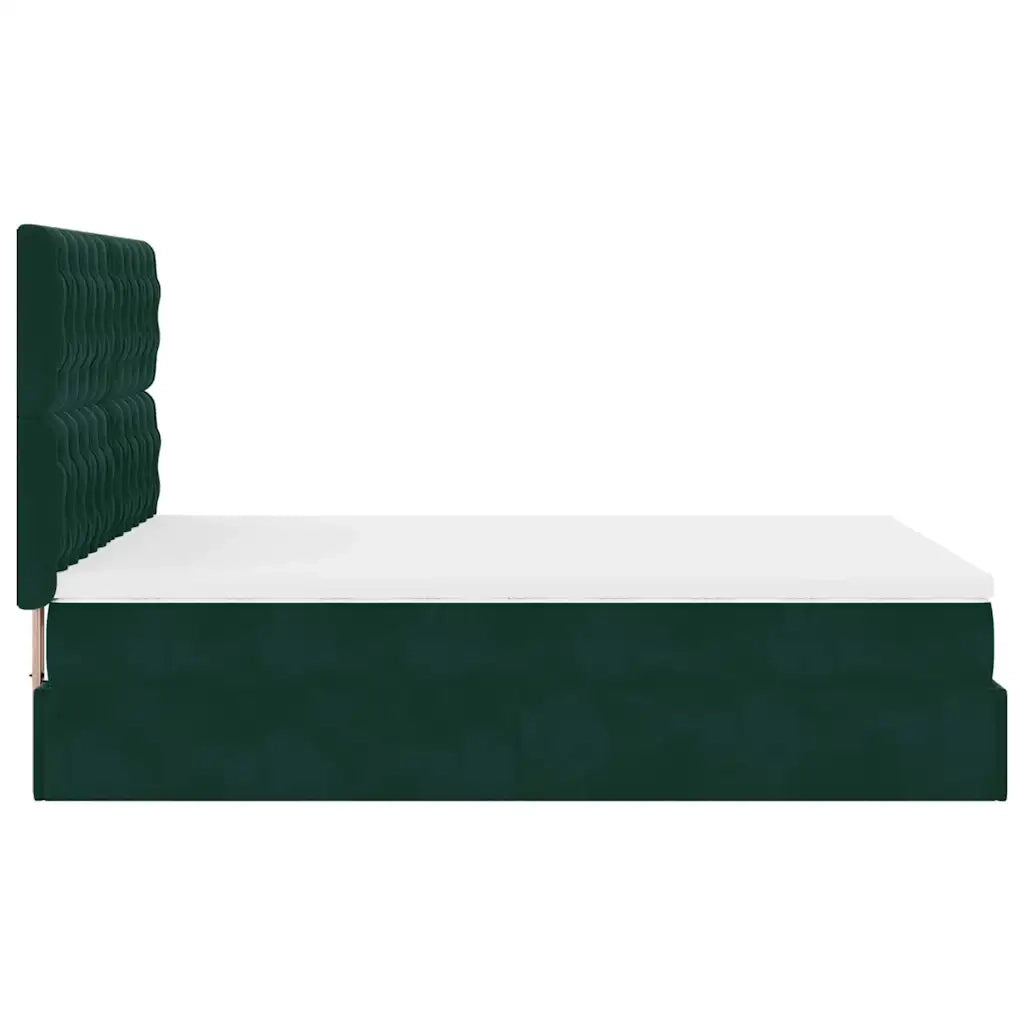 Struttura Letto Pouf con Materassi 140x200 cm in Velluto 3314399