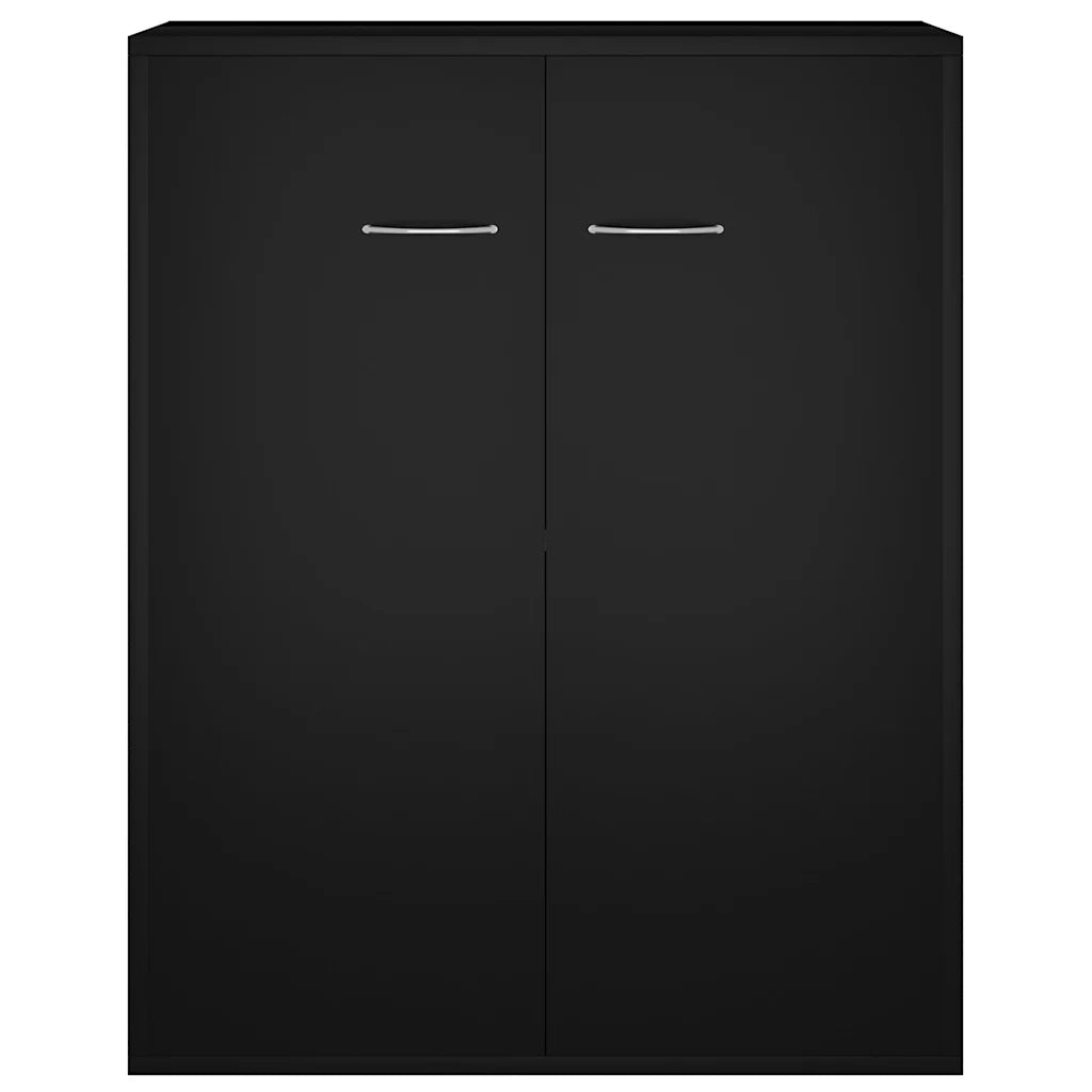 Credenza Nera 60x30x75 cm in Legno Multistrato 800730