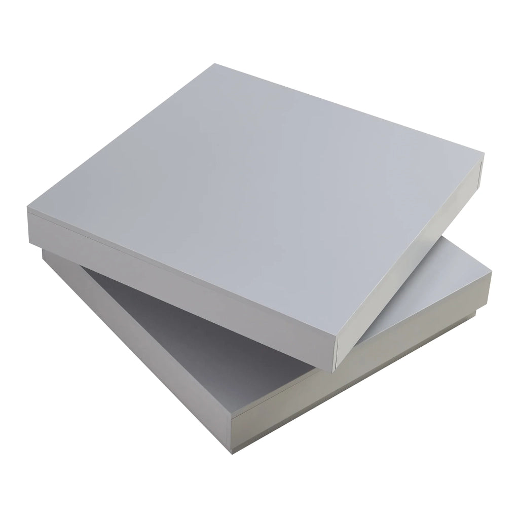 Tavolino da caffè consolle laterale 76 x 76 x 38 cm grigio chiaro 03_0010793