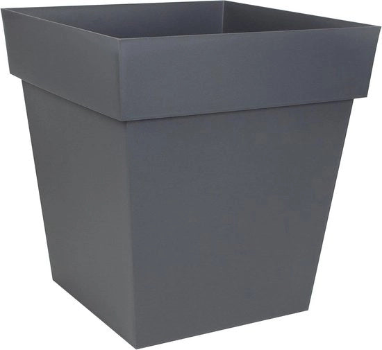 Piatto di Fiori Quadrato Toscana 50 cm Volume 87 L 49,5 x 49,5 x 52,5 cm Grigio Anthracite.