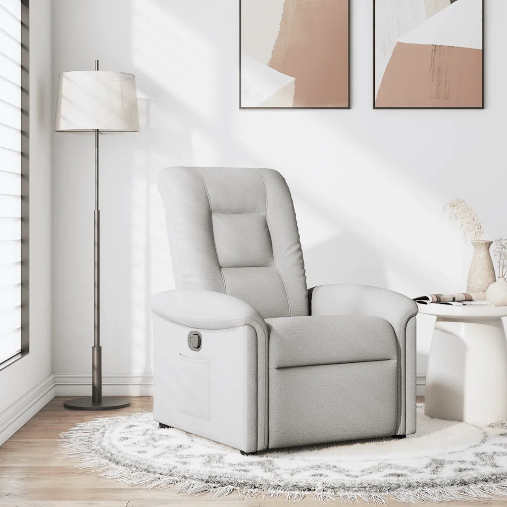 Divano Sedia-Poltrona Reclinabile in Tessuto Grigio Nuvola 665777