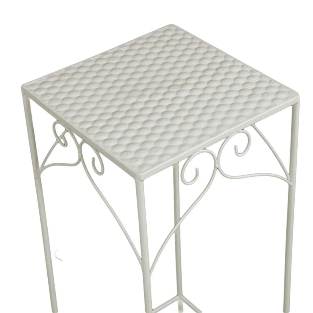 Colonnina metallo milena 1-3 quadra alta bianco cm 30x30h73