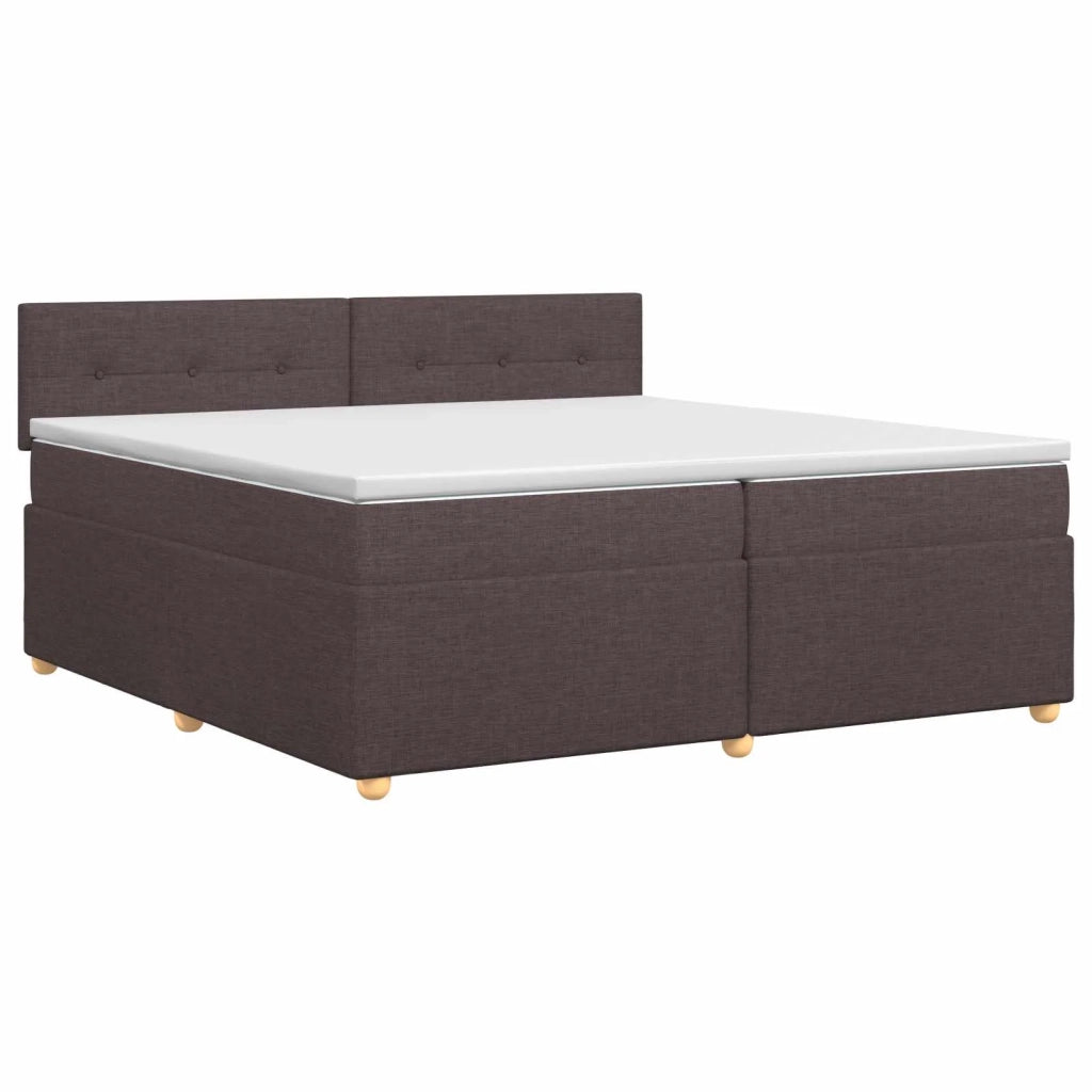 Letto box spring con materasso Marrone Scuro 200 x 200 cm 3451038