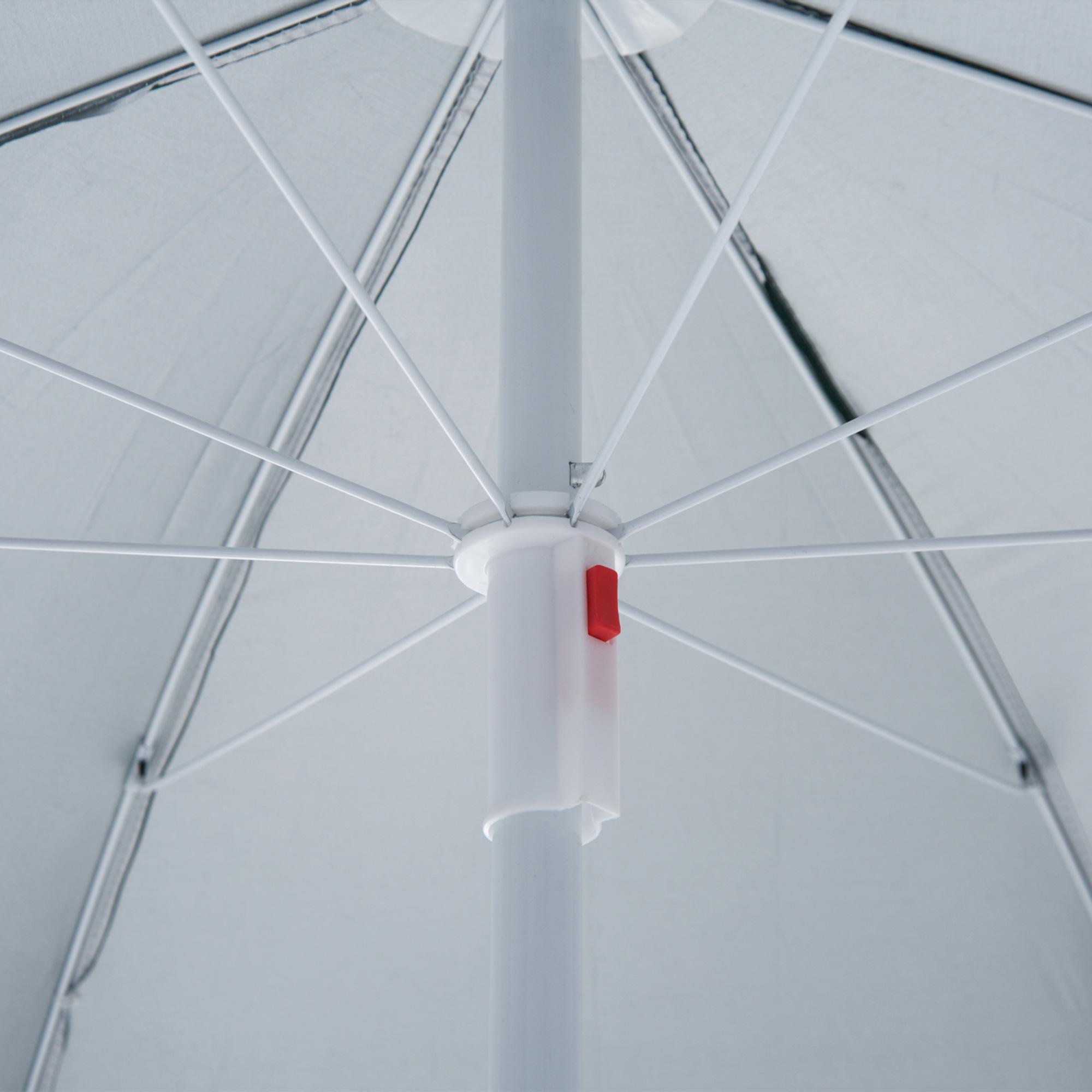 Ombrellone da Giardino Ø2,2m in Metallo con Tenda Parasole Verde Scuro