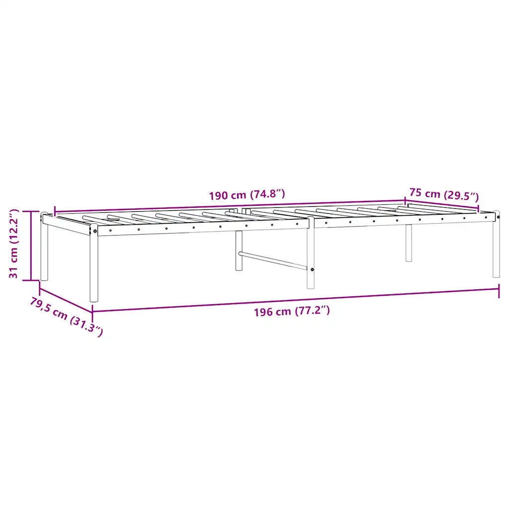 Giroletto in Metallo Bianco 75x190 cm 350903
