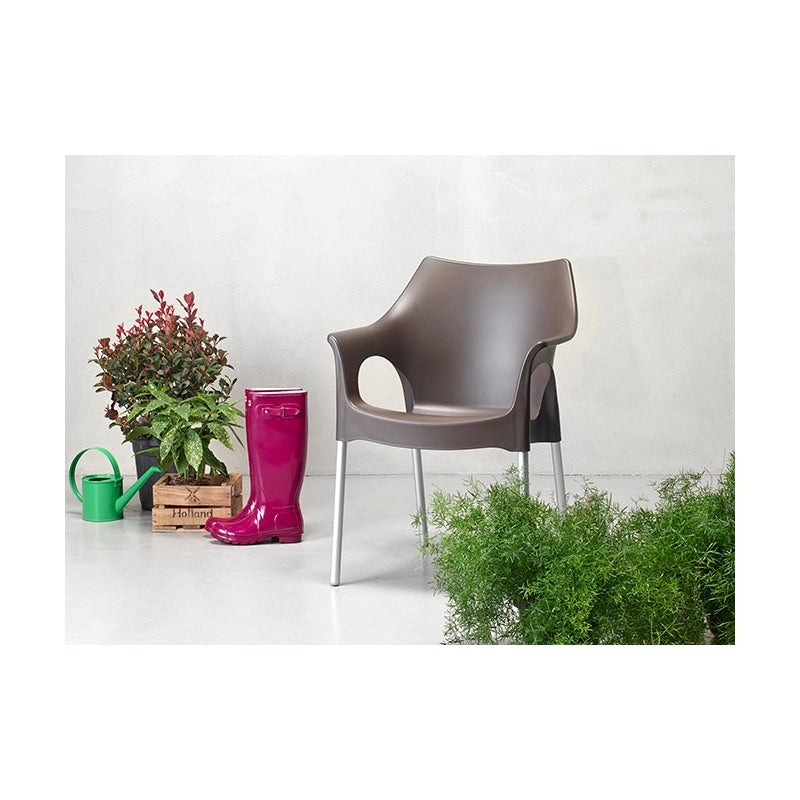 SET 4 SEDIE OLA TECNOPOLIMERO SCAB DESIGN MADE IN ITALY - Cacao 72