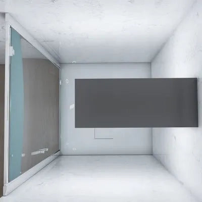 Porta doccia nicchia 70 cm a battente con vetro in cristallo trasparente Ted