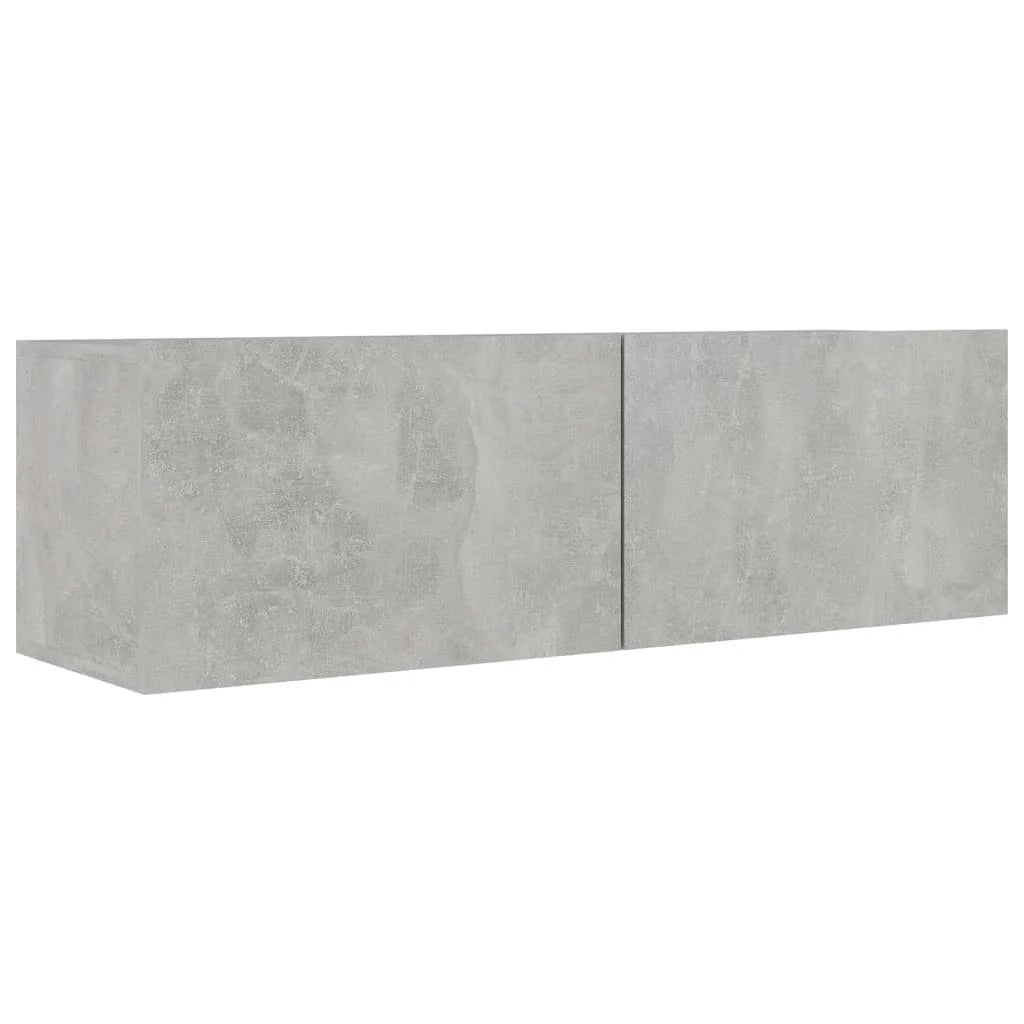 Set di mobili da 4 pezzi tra cui armadio credenza mobile TV televisore per soggiorno camera da letto salotto legno ingegnerizzato grigio 02_0024707