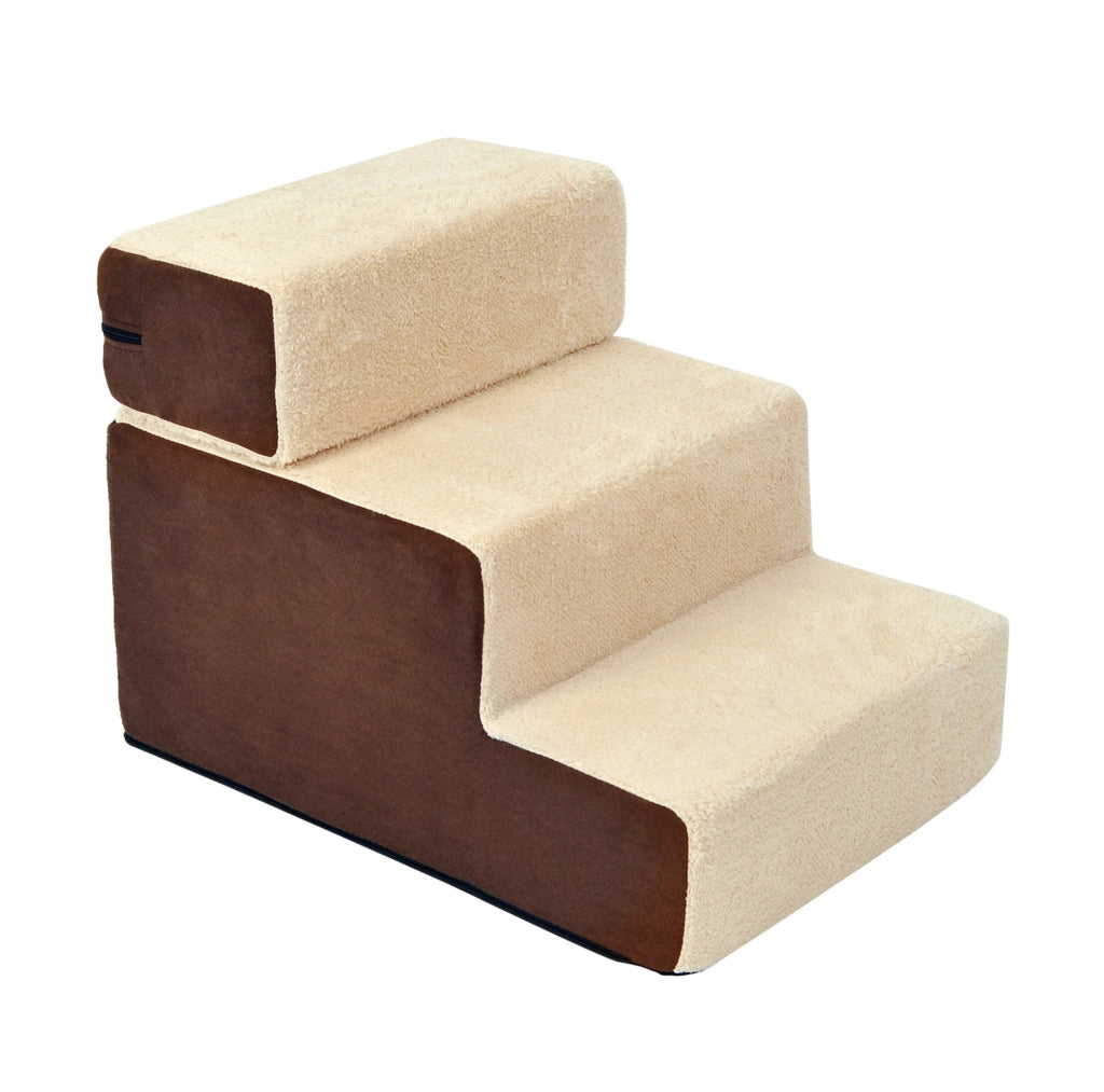 Scala per animali a 3 gradini in beige
