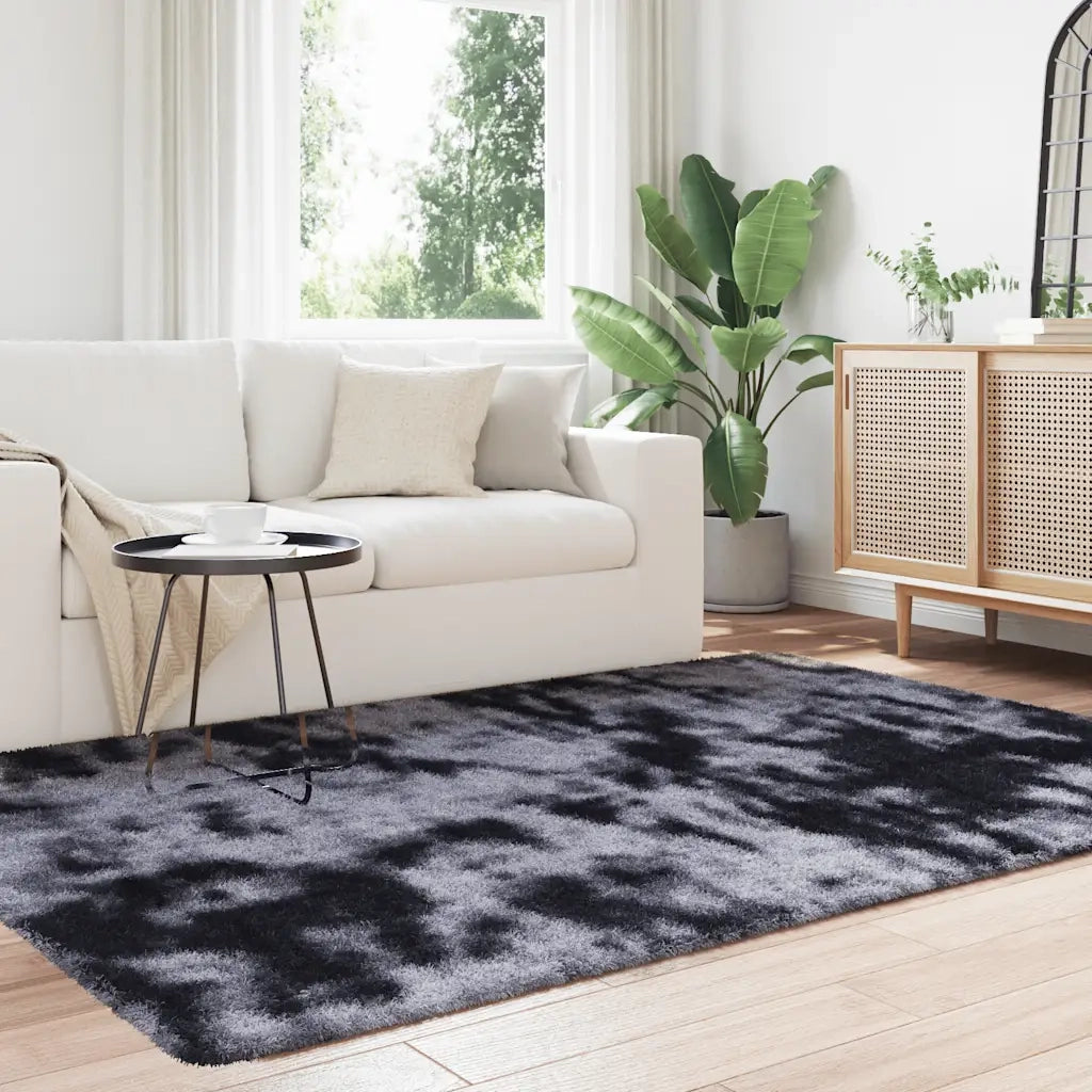 Tappeto Shaggy a Pelo Lungo NAVARRA Grigio Scuro 130x200 cm 4102832