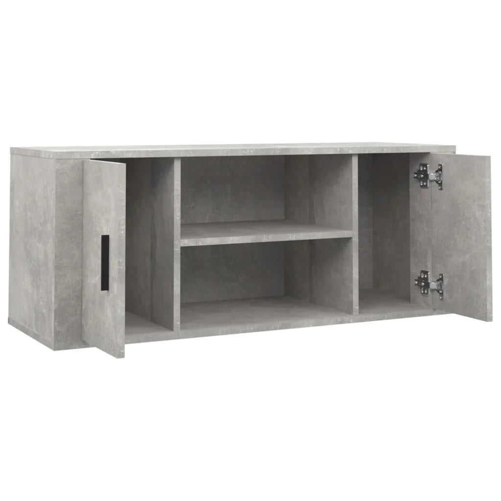 Mobile TV multimediale mensola TV credenza TV sala da pranzo soggiorno camera da letto 100 x 35 x 40 cm legno ingegnerizzato grigio 02_0025489