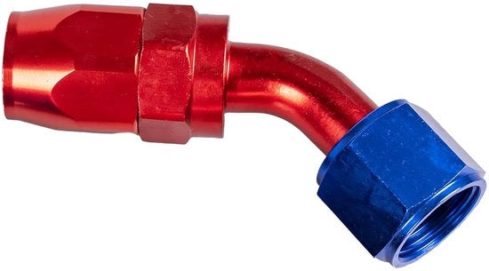 Connettore di tubo rotativo 6AN 45 gradi - Alluminio - 6061-T6 - Leggero - Adatto per tubi intrecciati
