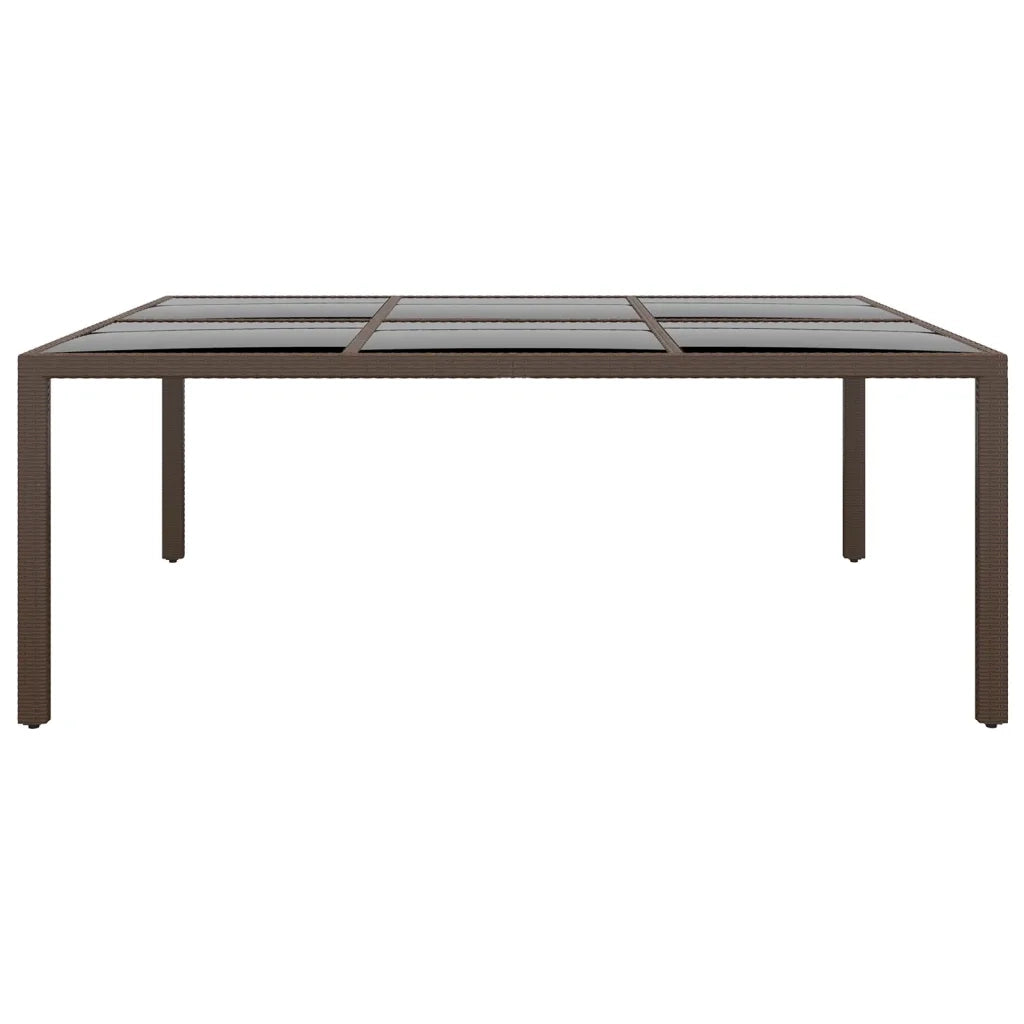 Set da Pranzo da Giardino in Polyrattan 11 pz Marrone cod mxl 37949