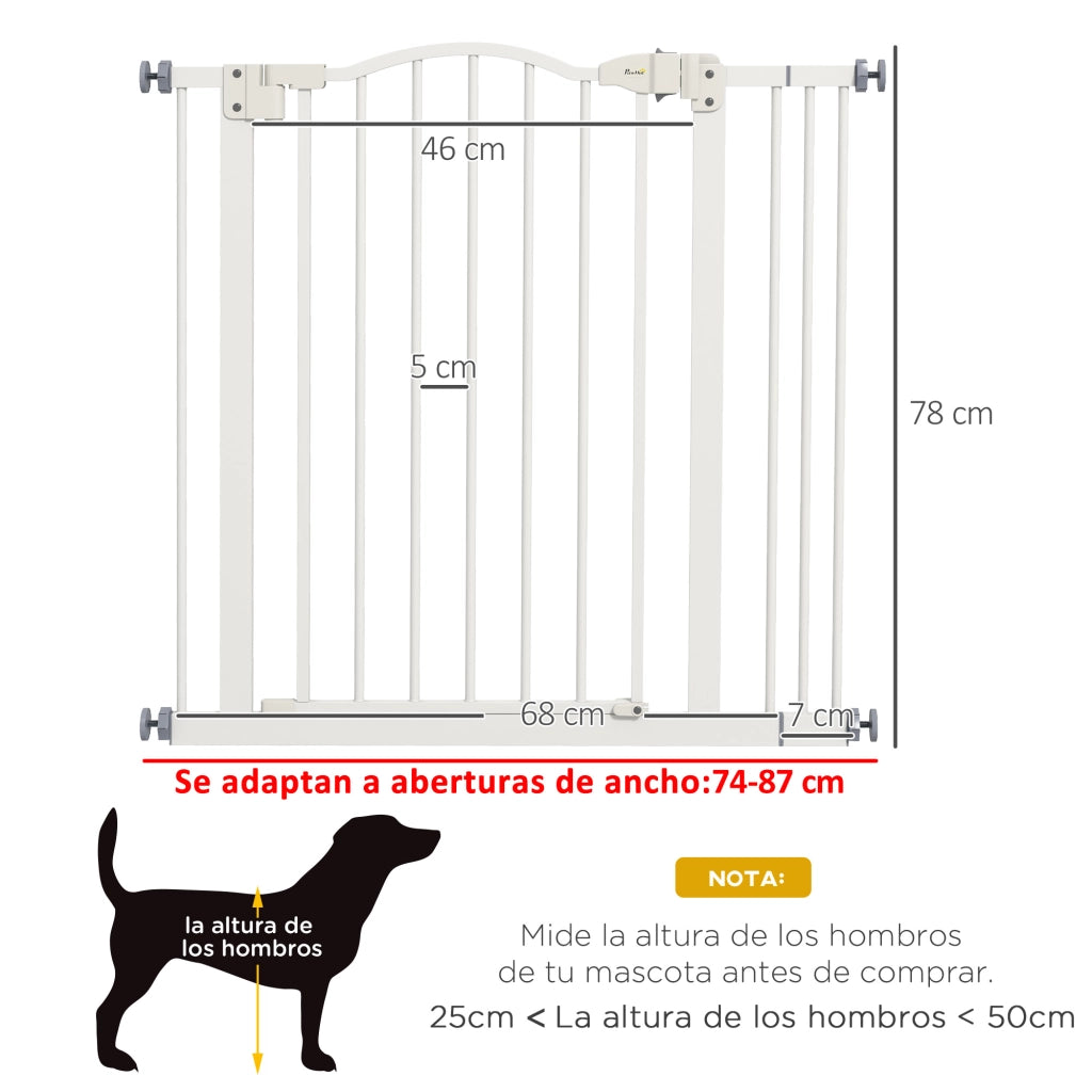 Barriera per Cani ¨C zephmum ¨C Bianco 74-87 cm