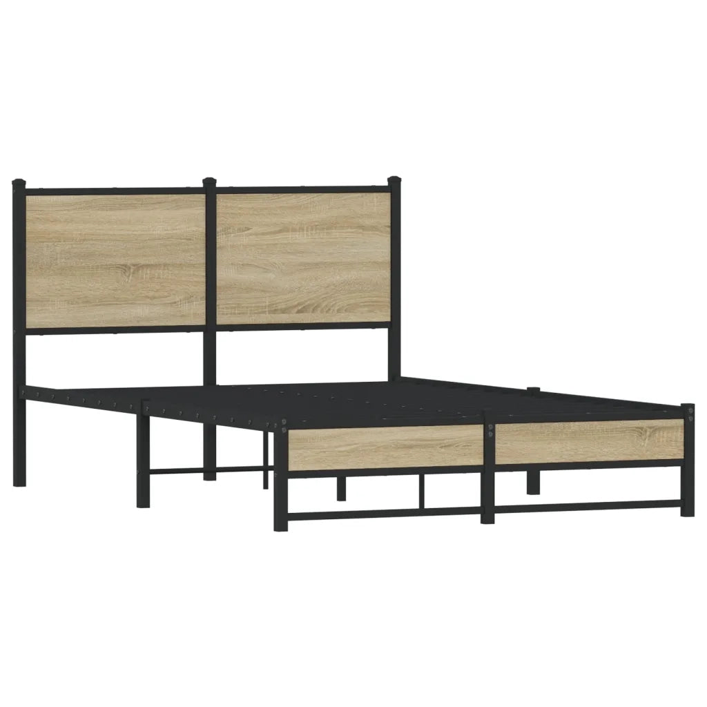 Giroletto senza Materasso in Metallo-Struttura Letto Rovere Sonoma 120x200 cm 383752
