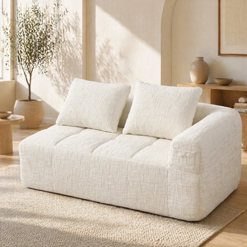 DIVANO Chaise Lounge 158x90x60 cm in Chenille Beige