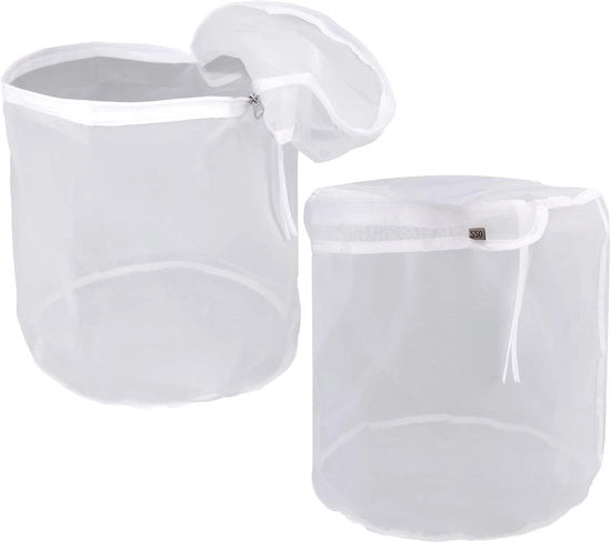 Set di 2 Sacchi a Lenzuola in Nylon Riciclabili per Raffinerato Filtraggio