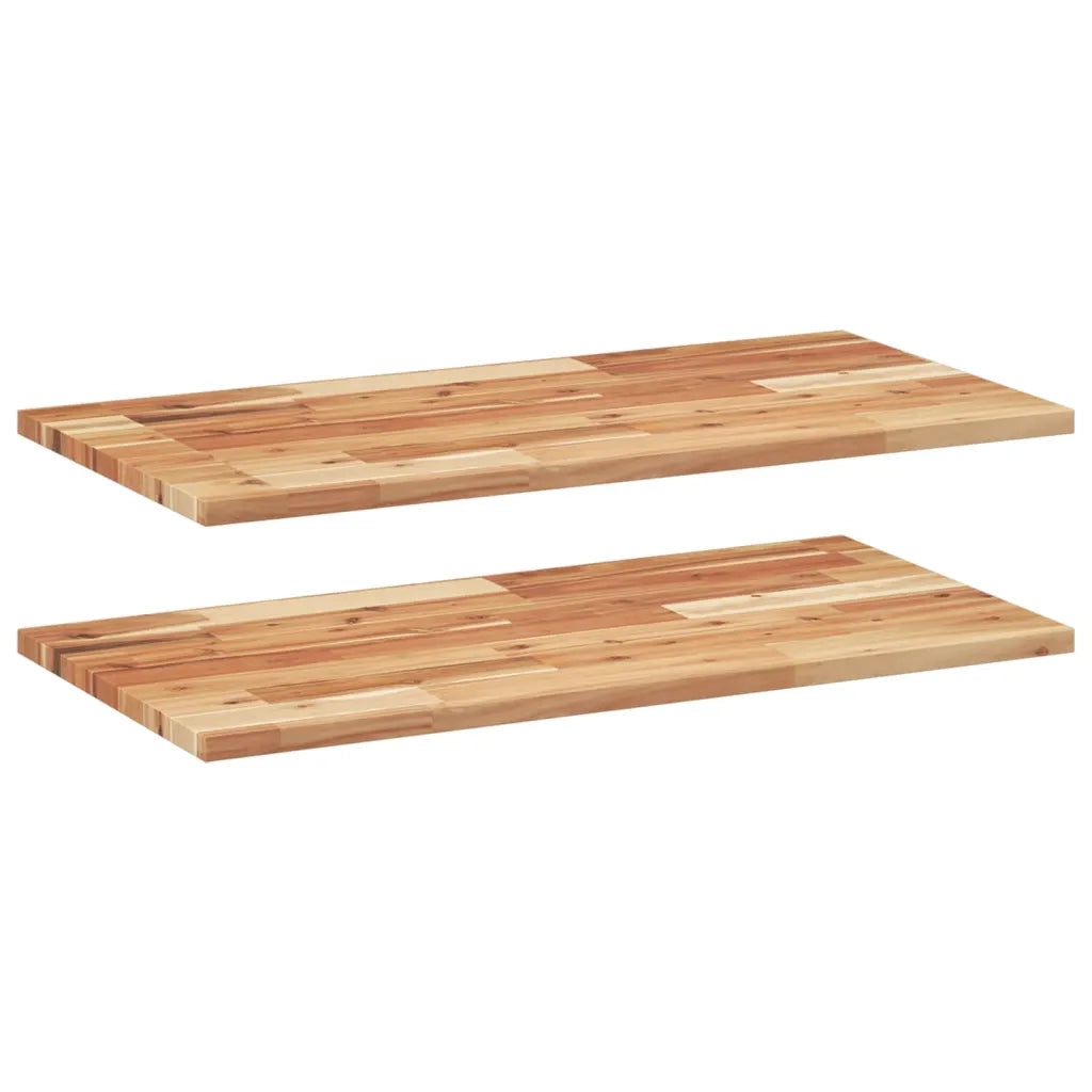 Mensole da Parete 2 pz 60x40x2 cm Legno Acacia Rifinito a Olio 3279552