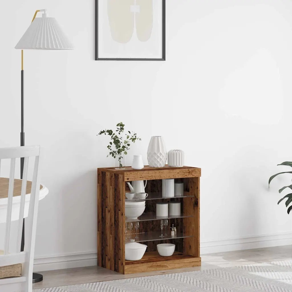 Credenza | Madia LED Legno vecchio 60,5 x 37 x 67 cm Legno multistrato