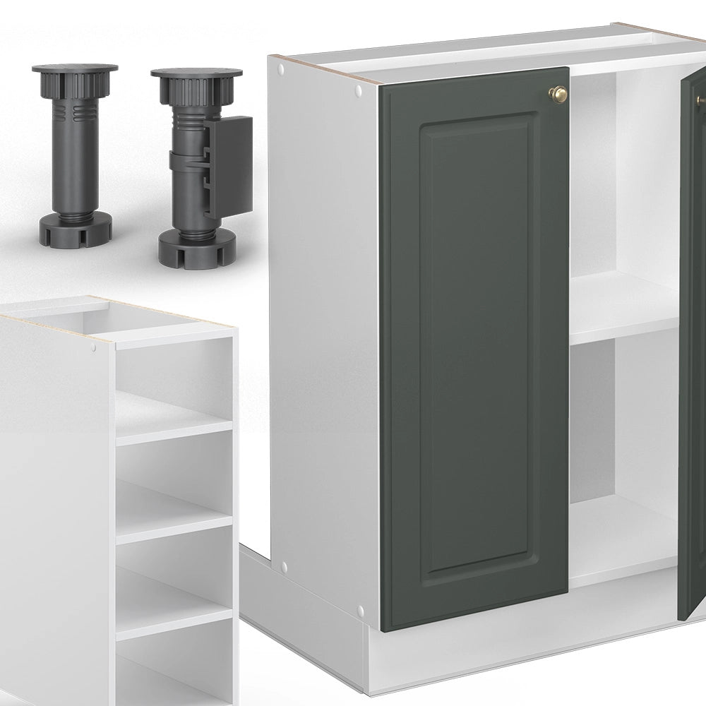 Vicco Isola cucina Verde-oro Country House/Bianco 90 cm senza piano di lavoro