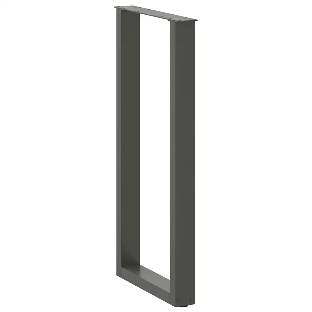 Gambe per tavolo da bar a forma di U 2 pz Antracite 50x(100-101) cm Acciaio 4013234