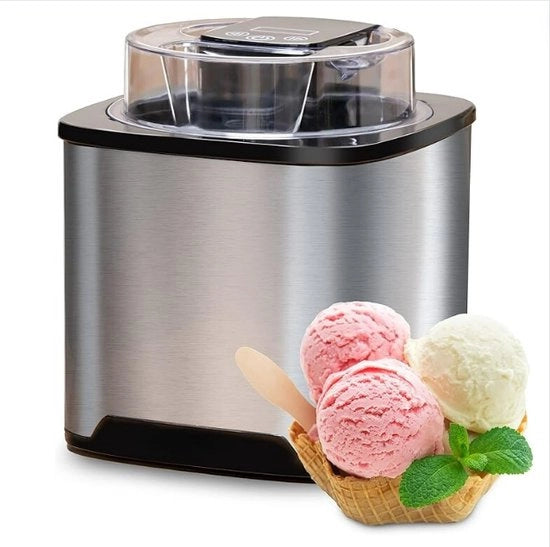 Macchina di Gelato con Display a LED e Controllo a Tocco - Macchina di Gelato Soft per la Casa con Spegnimento Automatico