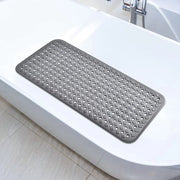Badmat Antislip 88x40cm - Mattoncino Antiscivolo con Fissi e 260 Fori di Scarico per Bambini e Anziani, Grigio