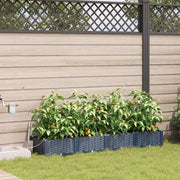 Vaso da giardino 4 pcs Grigio 160 x 40 x 22 cm Plastica 42002867