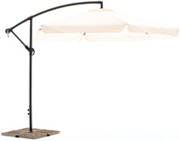 Ombrellone da Giardino Decentrato Ø3m con frangia Ecrù