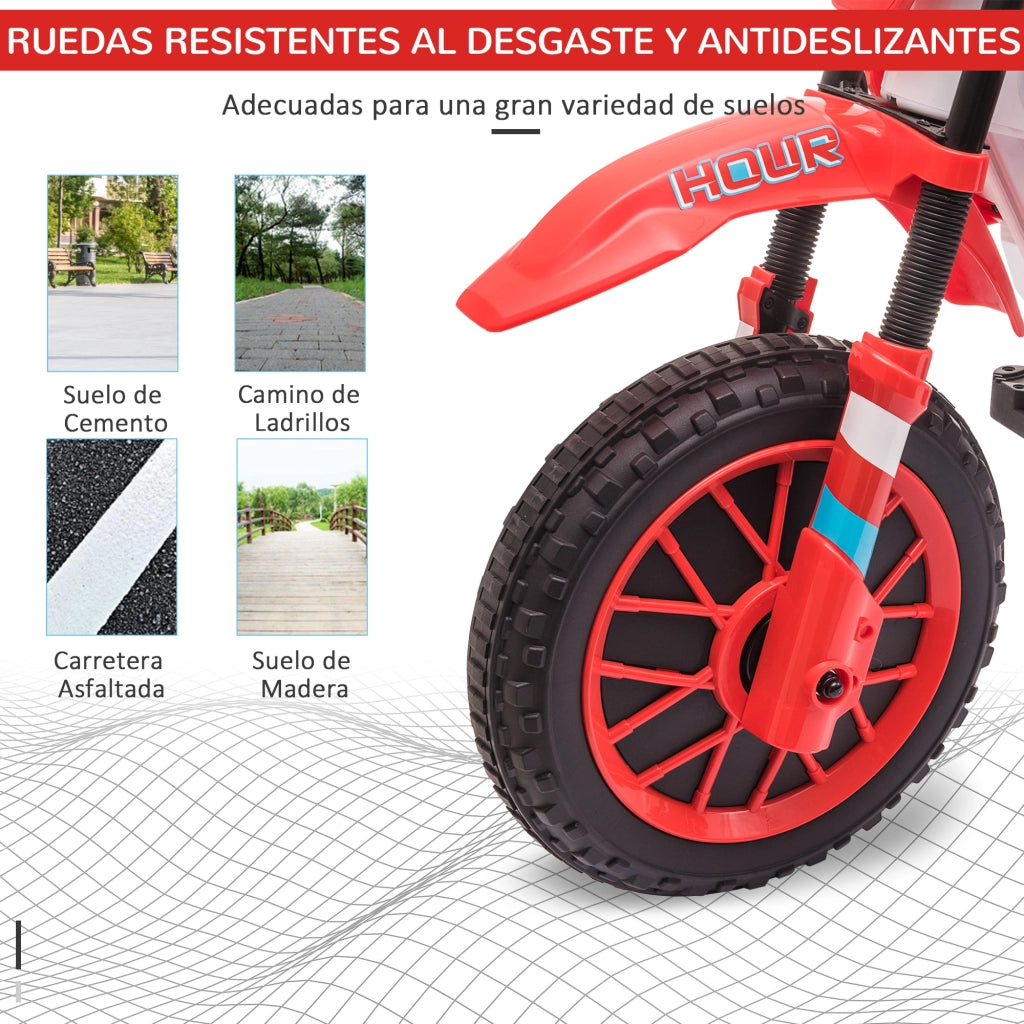 Moto Elettrica Bambini 12V ¨C zephmum ¨C 106,5x51,5x68 cm Rosso
