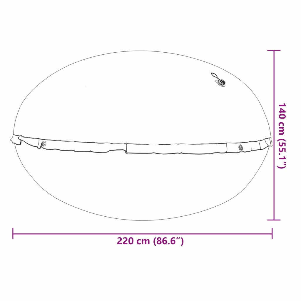 Cuscino invernale per piscina Blu ? 220 x 140 cm PVC CFW2289193