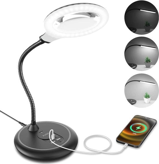 Vetrino con Luce - 5 Pezzi - Lezio a Luce Dimmabile per Anziani e Appassionati - Ideale per Leggere, Cucire e Gioielleria