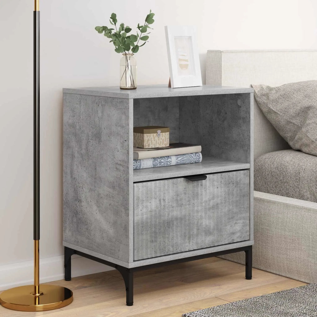 Armadio da Notte 2 pcs Grigio cemento 49 x 36 x 61 cm 883481