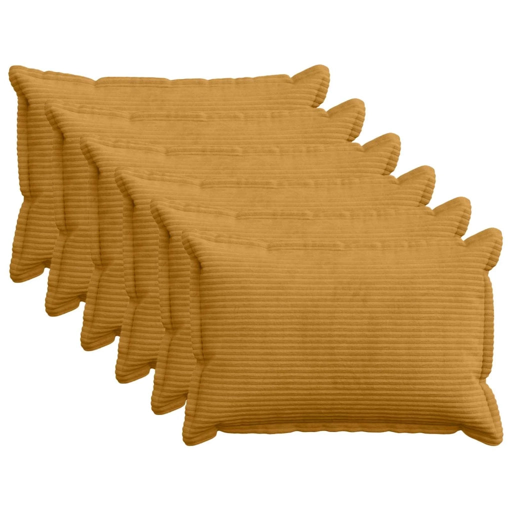 Federa 6 pz HOUTEN Giallo 30 x 50 cm corduroy 916146