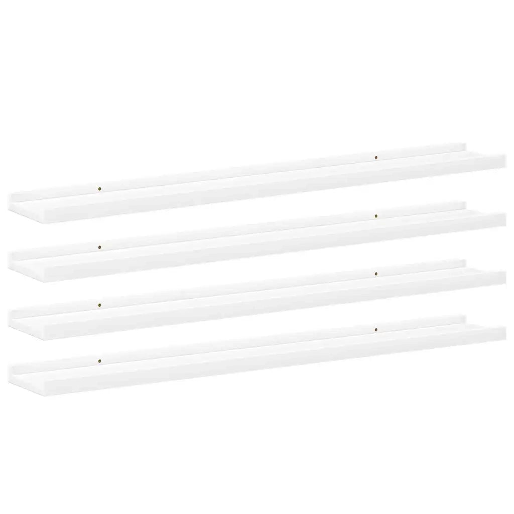 Mensole da Parete 4 pz Bianche 80x9x3 cm cod mxl 49720