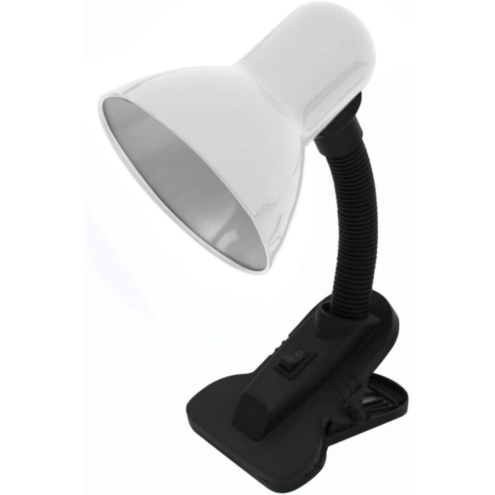 Trade Shop - Lampada Da Scrivania Lampada Tavolo Con Pinza Orientabile Snodabile E27 -
