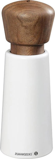 Molinello ceramico a due velocità per pepe sale e spezie 18 cm bianco
