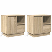 Set di 2 Comodini | Armadio da Notte | Mobiletto da notte Rovere Sonoma 50 x 34,5 x 50 cm.