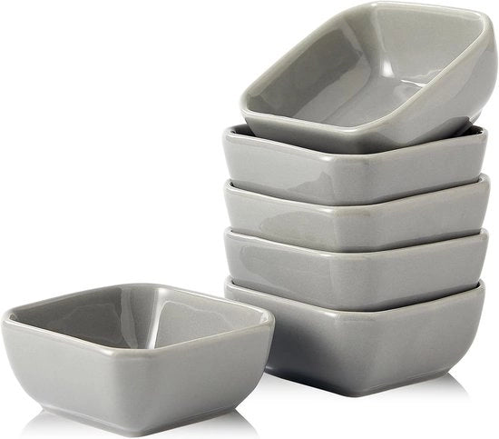 Set di imbiancatura ceramica - pacchetto da 6 - grigio - porcellana