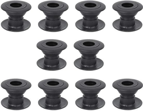 Tavolo Calcio Base - 15.8mm - 10 Paia - Materiale di Alta Qualità - Palle in Acciaio - Altezza Interna Regolabile 23-34mm - Nero - Accessori per Tavolo Calcio