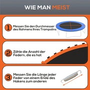 TAPPETO DI RICAMBIO PER TRAMPOLINO ROTONDO Ø323 cm ARANCIONE