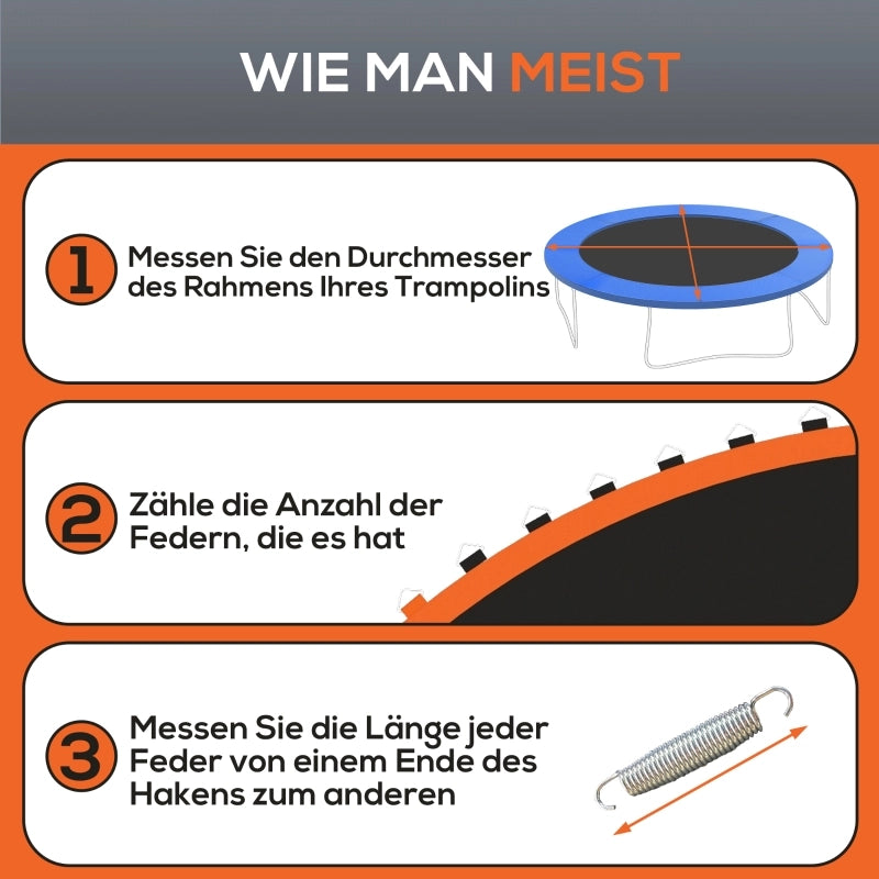 TAPPETO DI RICAMBIO PER TRAMPOLINO ROTONDO Ø323 cm ARANCIONE