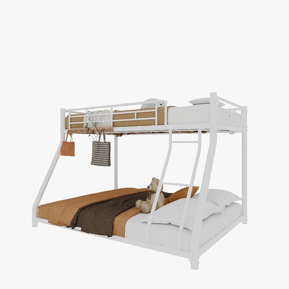 Letto metallico Twin Over Full - Xylo - con scala e parapetti, antiscivolo