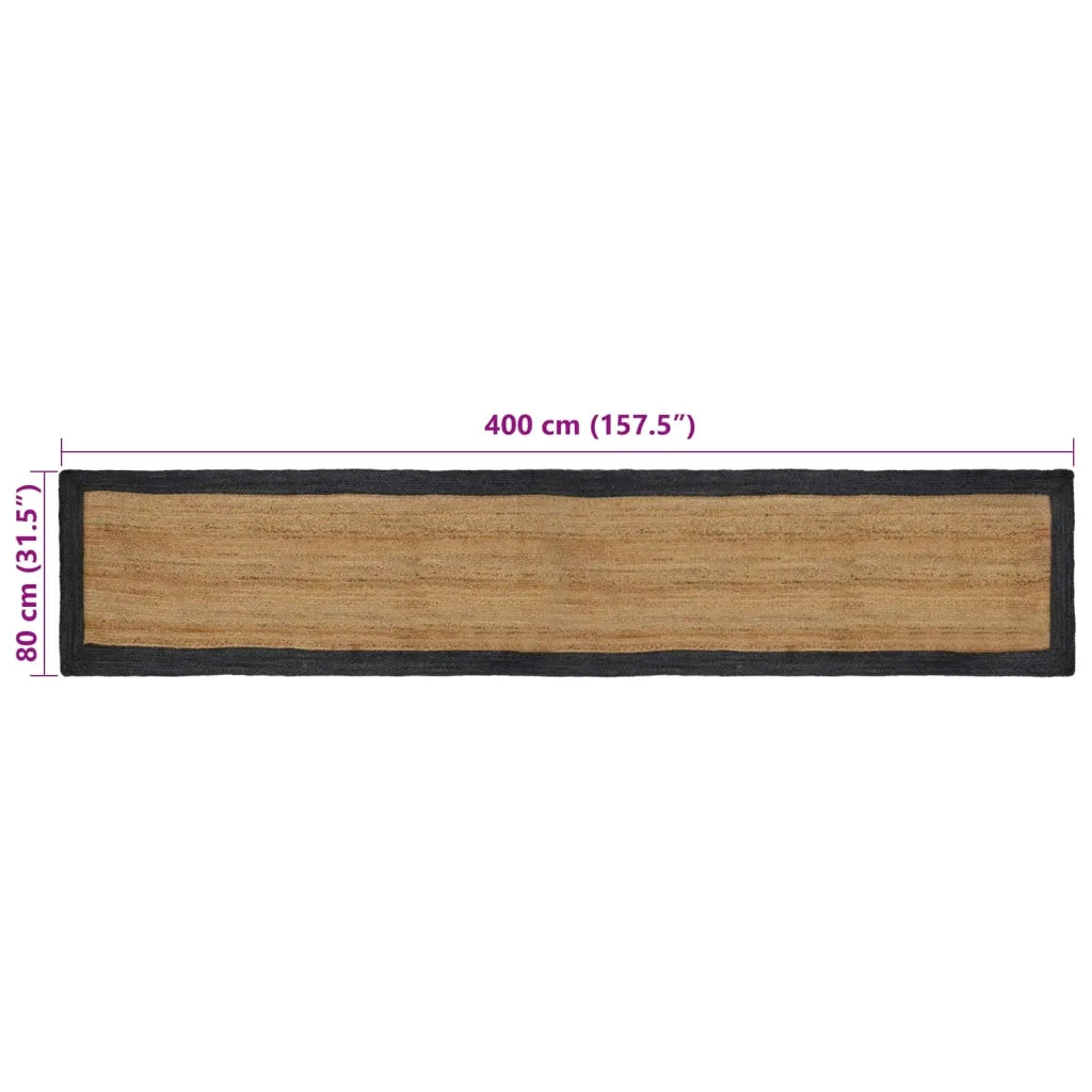 Tappeti per area Grigio Scuro 80 x 400 cm Juta