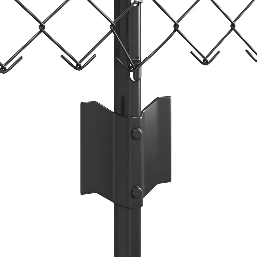 Recinzione a maglie con palo 10 x 0,8 m Grigio Rete 3336259