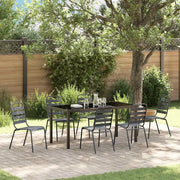 Set da Pranzo per Giardino 7 pcs Antracite