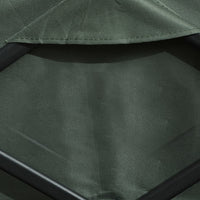 Carrello da Giardino 125x48x78-102 cm da 95L Pieghevole in Acciaio e Poliestere Verde