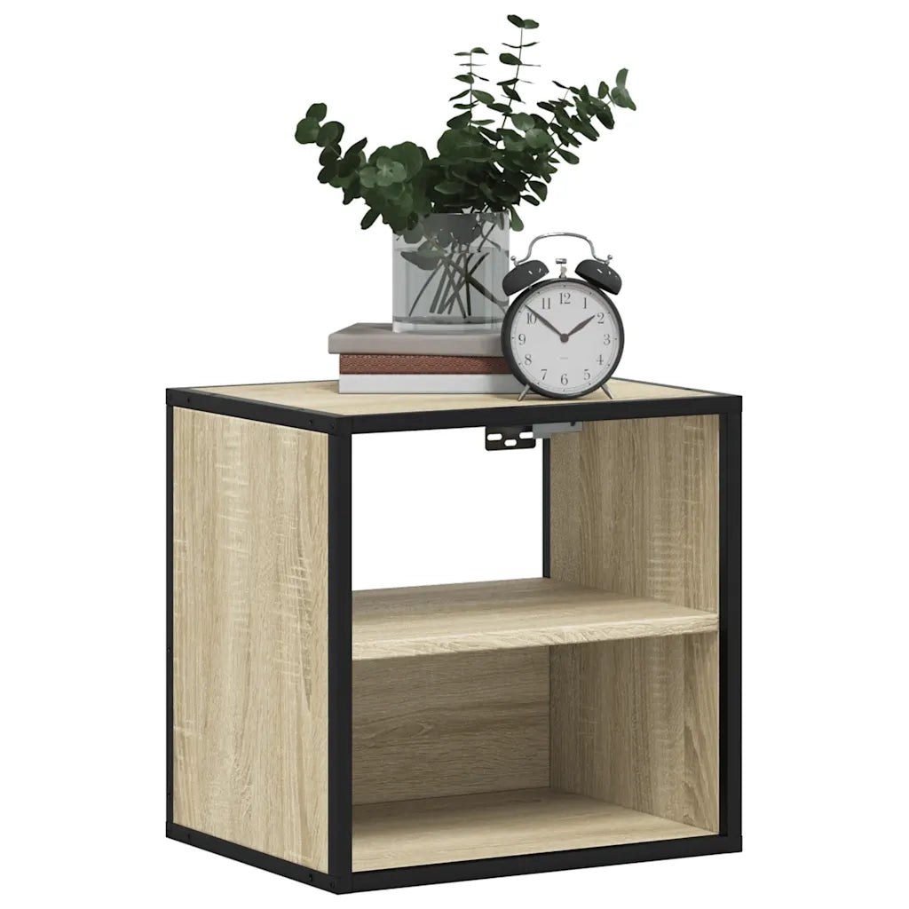 Comodino a Muro Rovere Sonoma 40x31x39,5 cm 848746