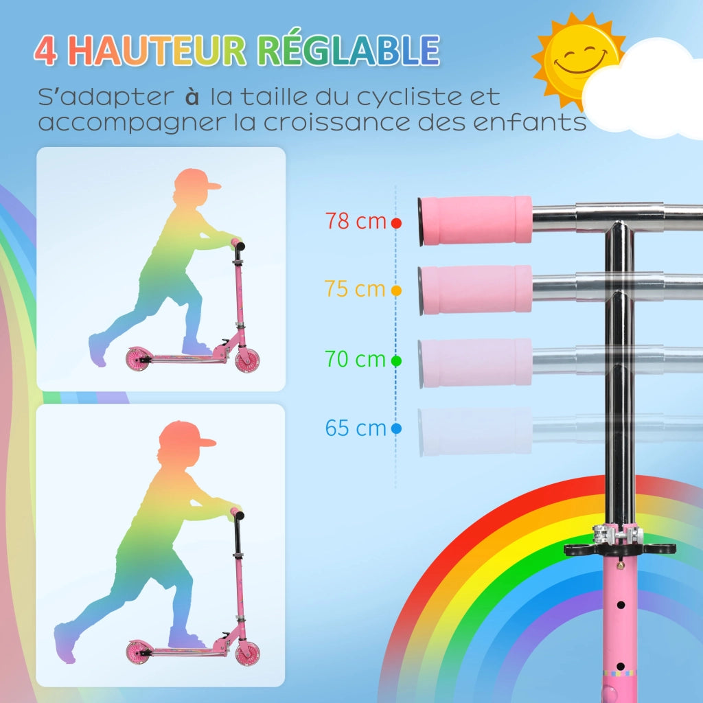 Trottinette per bambini 3-7 anni ¨C Minimal ¨C 67x32x78 cm rosa