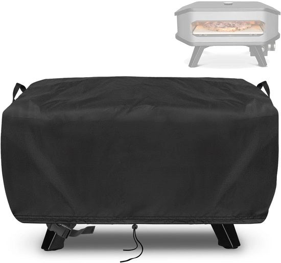 Sacchetto impermeabile e impermeabile per pizza XXL 17" gas, borsa per pizza in 500D Oxford per pizza, accessori per forni a pizza, nero (62x62x28cm)